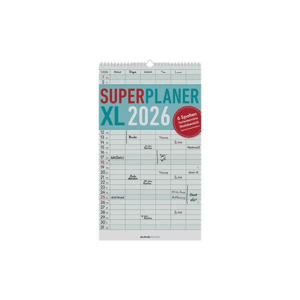 Superplaner XL 6 Spalten